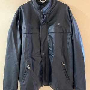 Leather jacket superlative fashion made in italy